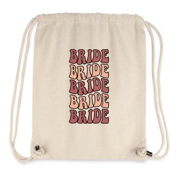 Enterrement de vie de jeune fille BRE pour l’équipe nuptiale - Sac à cordon recyclé Stanley/Stella - blanc naturel - Devant