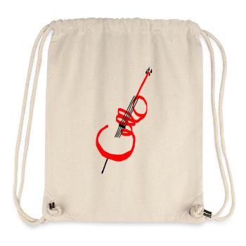 Cello Schriftzug rot - Stanley/Stella recycelter Gym Bag - Naturweiß - Vorne