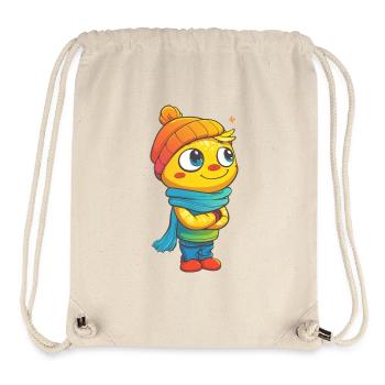 Magie de l’orange d’hiver - Sac à cordon recyclé Stanley/Stella - blanc naturel - Devant