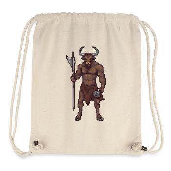 Mächtiges Minotaurus-Pixel - Stanley/Stella recycelter Gym Bag - Naturweiß - Vorne