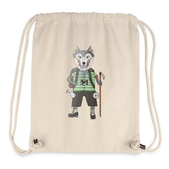 wander like a wolf free and wild - Stanley/Stella Recycled Gym Bag - natural - Front