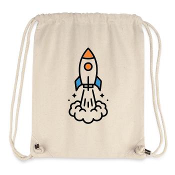Rocket Launch Space Comic - Stanley/Stella Recycled Gym Bag - natural - Front