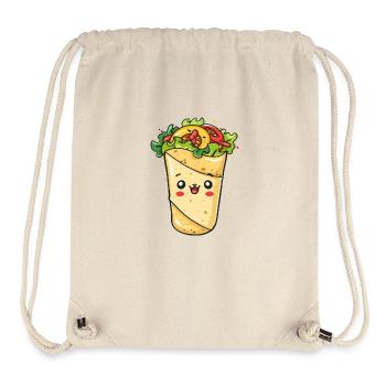 Cute Burrito Comic - Stanley/Stella Recycled Gym Bag - natural - Front