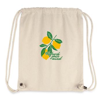 Exotic Fruits / Lemons - Stanley/Stella recycelter Gym Bag - Naturweiß - Vorne
