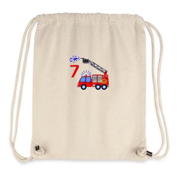 Fire engine 7 birthday children - Stanley/Stella Recycled Gym Bag - natural - Front
