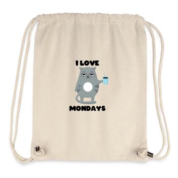 I love mondays - Cat Grumpy - Stanley/Stella Recycled Gym Bag - natural - Front