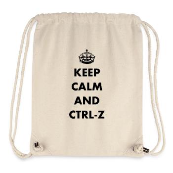 Keep Calm and ctrl-z - Stanley/Stella Recycled Gym Bag - natural - Front