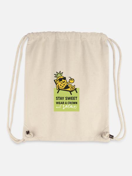 Ananas - Stanley/Stella recycelter Gym Bag - Naturweiß