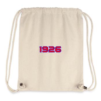 1926 Neon-Rot mit Blauem Umriss - Stanley/Stella recycelter Gym Bag - Naturweiß - Vorne