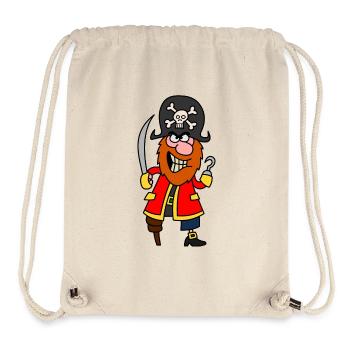 Pirate de bande dessinée - Sac à cordon recyclé Stanley/Stella - blanc naturel - Devant