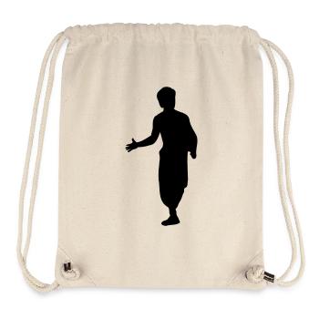 Bruce Lee und Action Kung Fu Escrima Schattenfigur - Stanley/Stella recycelter Gym Bag - Naturweiß - Vorne