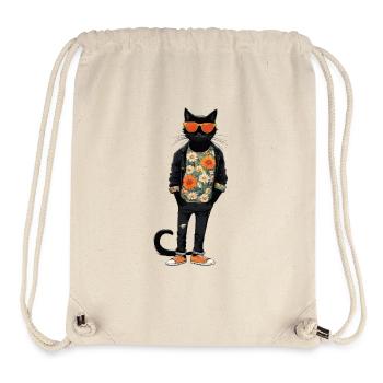 Coole Katze - Stanley/Stella recycelter Gym Bag - Naturweiß - Vorne