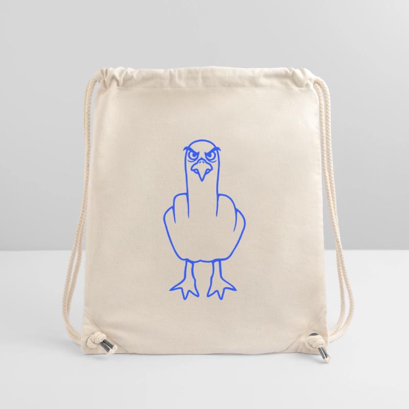 Möwe Mittelfinger Beleidigung Stinkefinger frech Stanley/Stella recycelter Gym Bag