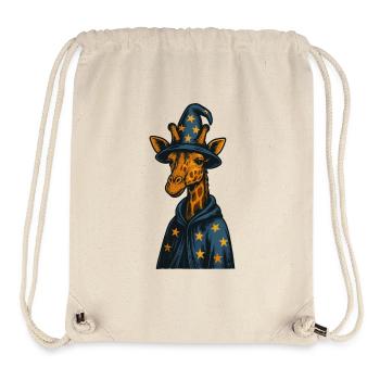 Wizard Giraffe Magic Art - Stanley/Stella Recycled Gym Bag - natural - Front