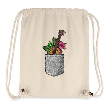 Hawaiian Ukulele Uke Pocket - Stanley/Stella recycelter Gym Bag - Naturweiß - Vorne