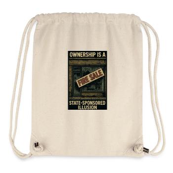 ownership is theft from the commons. - Stanley/Stella Recycled Gym Bag - natural - Front