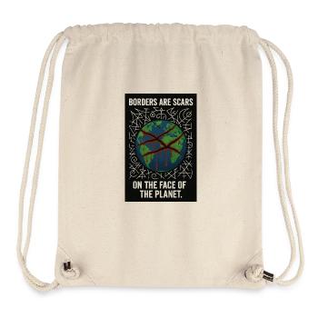 borders are scars on the face of the planet - Stanley/Stella Recycled Gym Bag - natural - Front