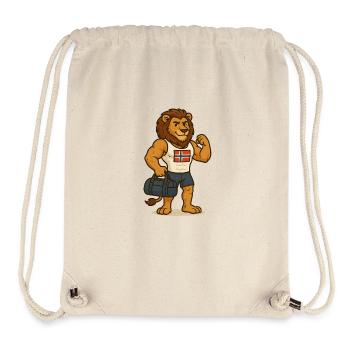 Fitness - Löwe - Stanley/Stella recycelter Gym Bag - Naturweiß - Vorne