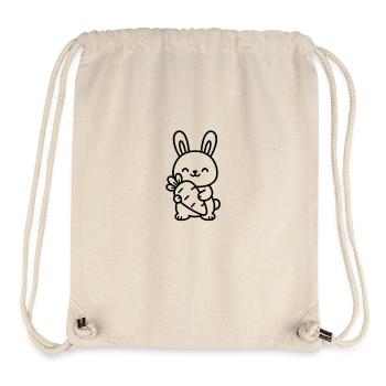 Cute bunny with a carrot - Stanley/Stella Recycled Gym Bag - natural - Front