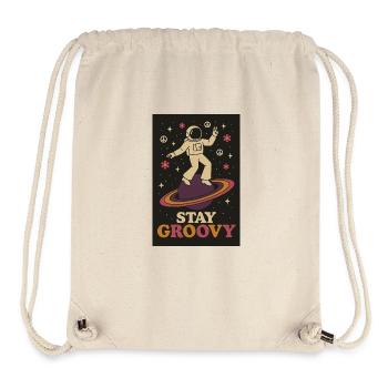 Groovy Galaxy – Tanz auf Saturn - Stanley/Stella recycelter Gym Bag - Naturweiß - Vorne