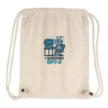 I Survived GPT-5 - Stanley/Stella recycelter Gym Bag - Naturweiß - Vorne