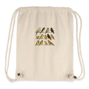 Ornithologue amateur, amoureux des oiseaux - Sac à cordon recyclé Stanley/Stella - blanc naturel - Devant