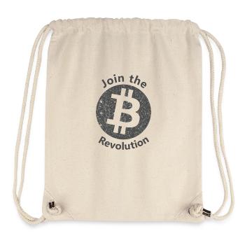 Die Bitcoin Geschichte - Stanley/Stella recycelter Gym Bag - Naturweiß - Vorne
