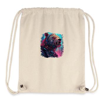 present present idea eco-friendly grizzly mammal - Stanley/Stella recycelter Gym Bag - Naturweiß - Vorne