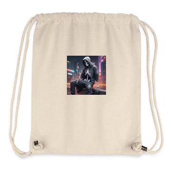 Hoodie Skelett - Stanley/Stella recycelter Gym Bag - Naturweiß - Vorne