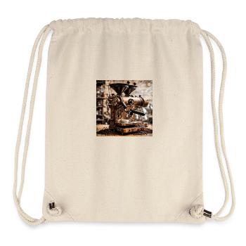 Coffee Bean Art - Stanley/Stella Recycled Gym Bag - natural - Front