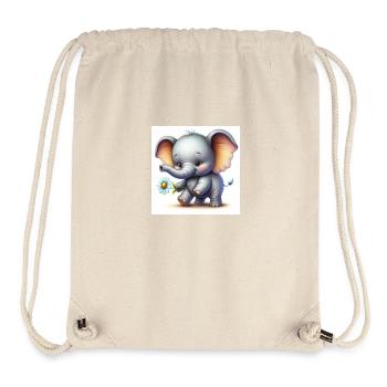 Süßes Elefantenbaby - Stanley/Stella recycelter Gym Bag - Naturweiß - Vorne