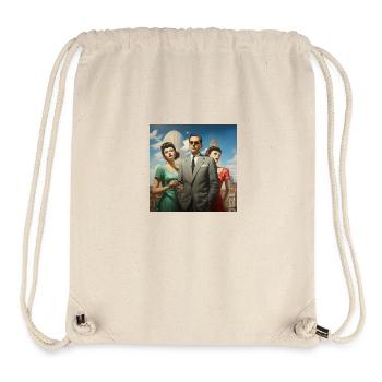 Rétrowave italien - Sac à cordon recyclé Stanley/Stella - blanc naturel - Devant