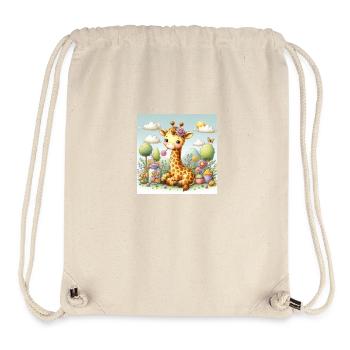 Giraffe Snacking - Stanley/Stella Recycled Gym Bag - natural - Front