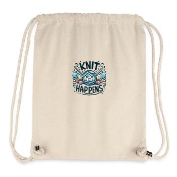 Knit Happens - Stanley/Stella Recycled Gym Bag - natural - Front