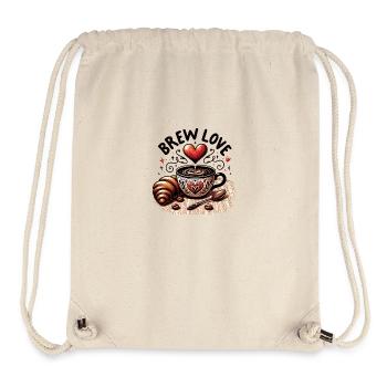 Brew with Love - Stanley/Stella Recycled Gym Bag - natural - Front