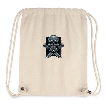 Stealth Strike: Skull and Crossed Daggers - Stanley/Stella Recycled Gym Bag - natural - Front