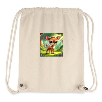 cartoon fawn - Stanley/Stella Recycled Gym Bag - natural - Front