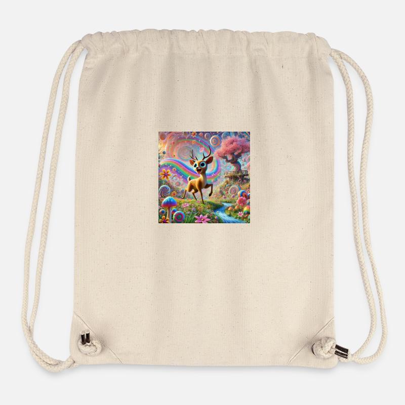 WONDER CHEVREUIL 2 - Sac à cordon recyclé Stanley/Stella - blanc naturel