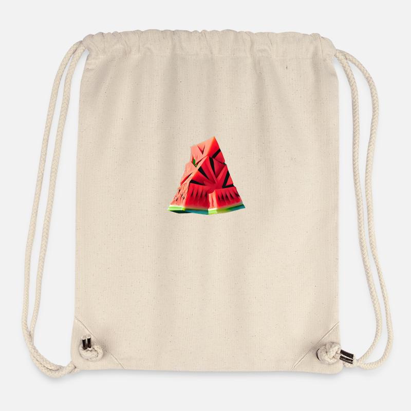 Un morceau de pastèque - Sac à cordon recyclé Stanley/Stella - blanc naturel