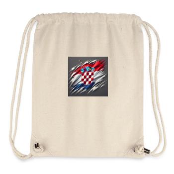 Kroatische Flagge im Pinselstrich-Look – Stylische - Stanley/Stella recycelter Gym Bag - Naturweiß - Vorne