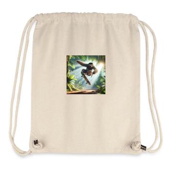Faultier Wanderer Skateboarder - Stanley/Stella recycelter Gym Bag - Naturweiß - Vorne