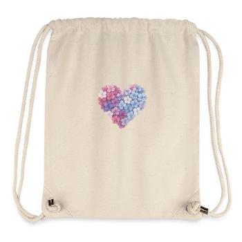 Hydrangea heart – floral declaration of love - Stanley/Stella Recycled Gym Bag - natural - Front