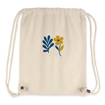 Floral Composition – Blue & Mustard - Stanley/Stella Recycled Gym Bag - natural - Front