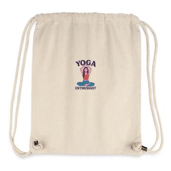 "Yoga Enthusiast – Calm, Focus and Inner Balance" - Stanley/Stella Recycled Gym Bag - natural - Front