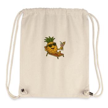 Relaxed Pineapple Joey – Lustiges Sommerdesign - Stanley/Stella recycelter Gym Bag - Naturweiß - Vorne
