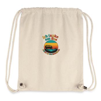 Camping Spruch – Ich tanke am See - Stanley/Stella recycelter Gym Bag - Naturweiß - Vorne