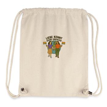 Love knows no boundaries - Stanley/Stella Recycled Gym Bag - natural - Front