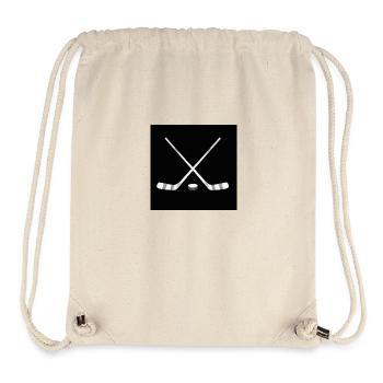 Hockeyschläger mit Puck - Stanley/Stella recycelter Gym Bag - Naturweiß - Vorne