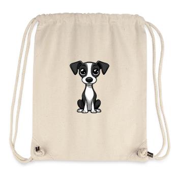 Whippet Hund Comic Baby - Stanley/Stella recycelter Gym Bag - Naturweiß - Vorne