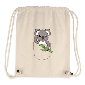 Koala in Brusttasche – süßes Tierdesign - Stanley/Stella recycelter Gym Bag - Naturweiß - Vorne